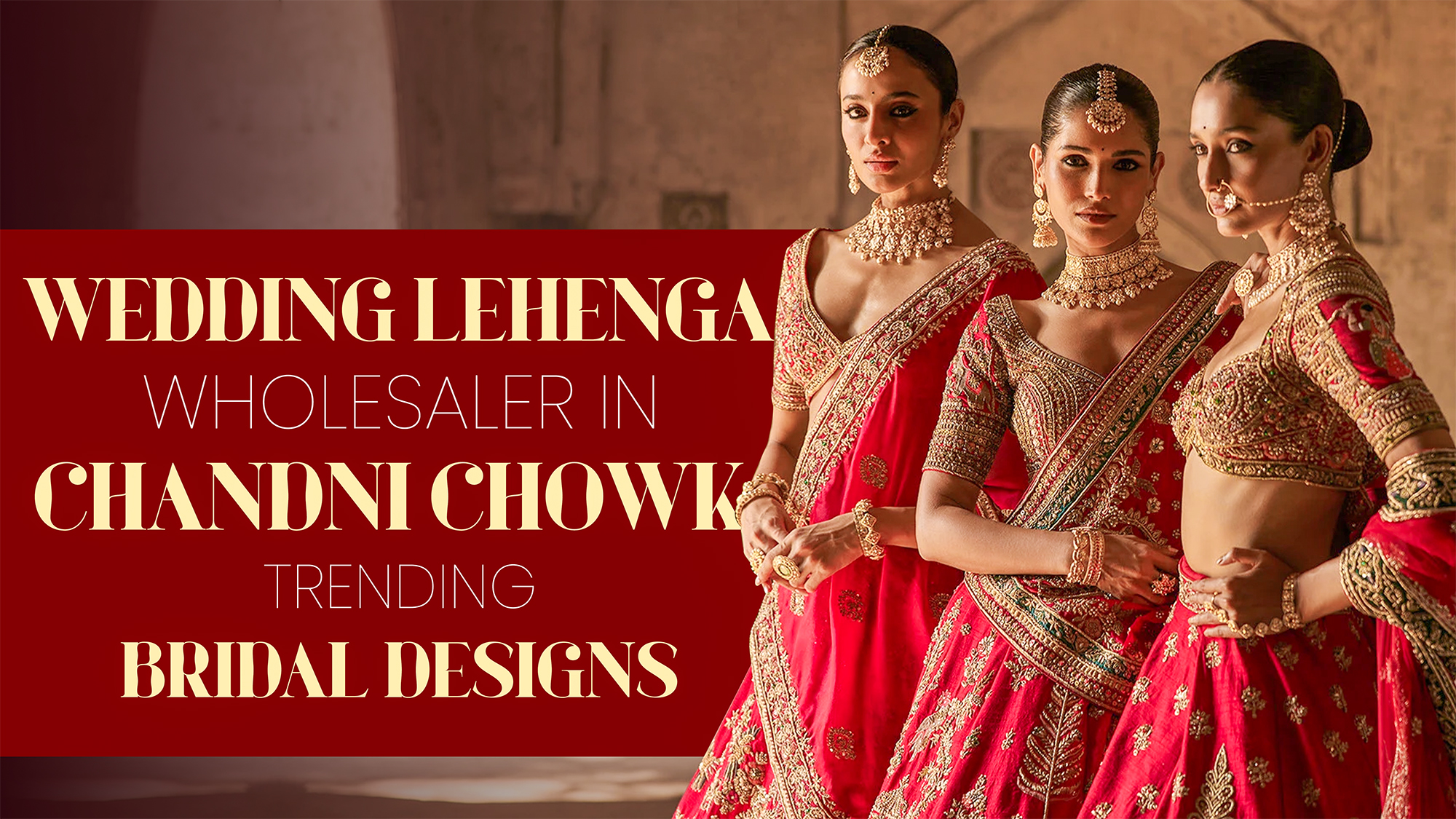 Looking for a Wedding Lehenga Wholesaler in Chandni Chowk offering trending bridal designs at true wholesale prices? Explore Ajmera Chandni Chowk, the most trusted destination for resellers and brides, with premium bridal lehengas, festive lehengas, designer pieces, and bulk-buying options.