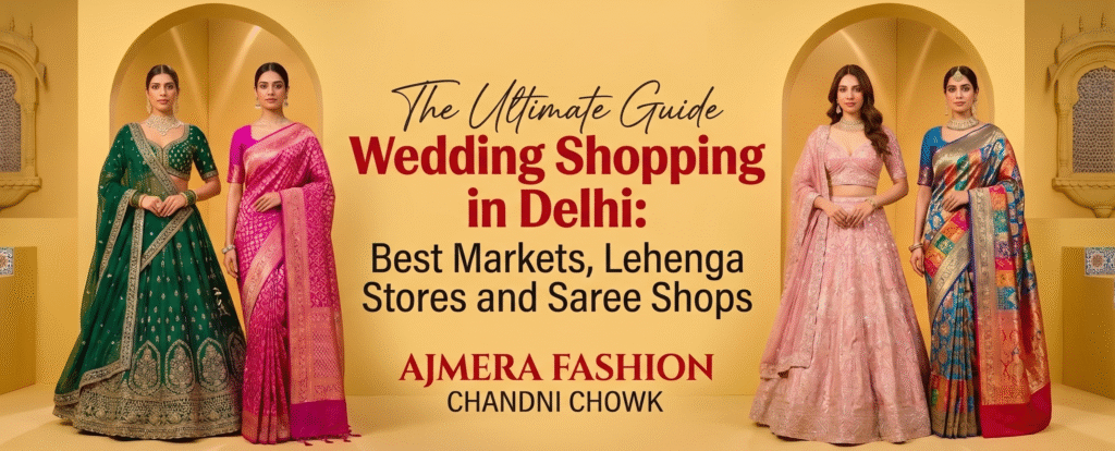 Beautiful bridal lehenga collection in Chandni Chowk with pastel shades and embroidered wedding designs for brides