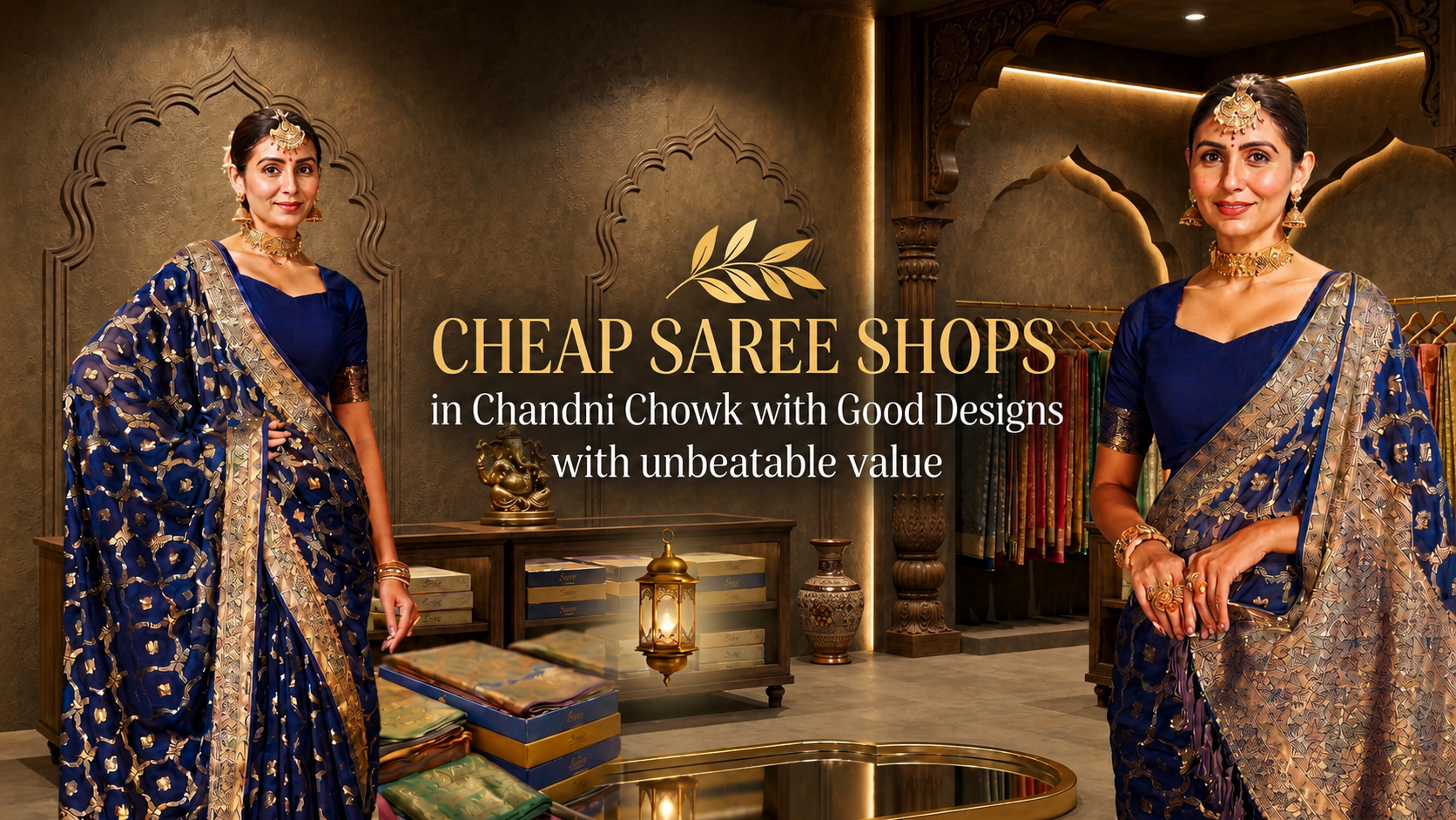 Cheap saree shops in Chandni Chowk with good designs, bridal sarees, designer ethnic wear, and affordable party wear collections in Delhi.