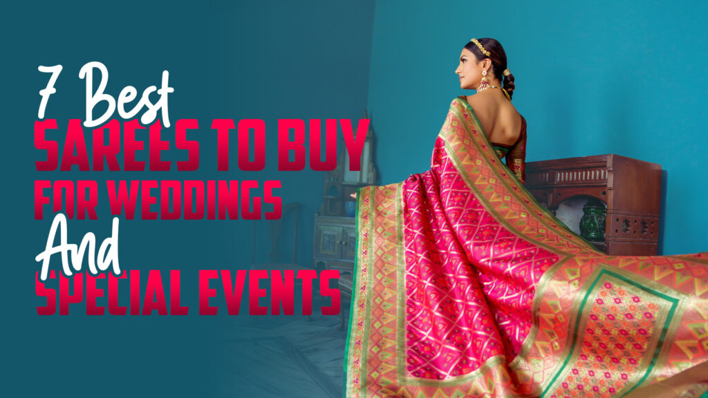 Best Wedding Sarees in Chandni Chowk featuring a woman wearing a bright pink Banarasi saree, perfect for weddings and special events at Ajmera Chandni Chowk.